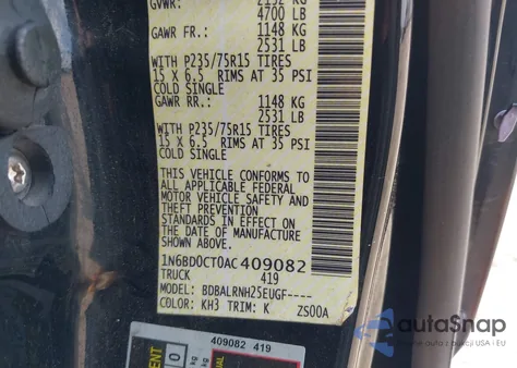 2010 Nissan Frontier Xe из США, поврежденный, VIN 1N6BD0CT0AC409082